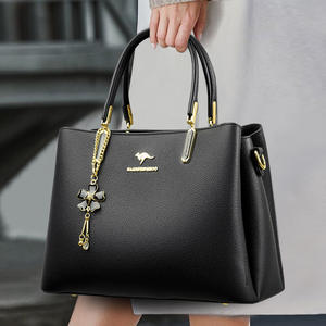 Sac fourre-tout pour femme en cuir PU, grande capacité, imperméable, écologique, tendance, luxe, sac messager en cuir de vachette souple de haute qualité - Product Image 1