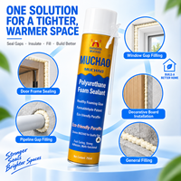 Mastic polyuréthane élastique multifonctionnel haute résistance A12 750ML pour l'étanchéité des joints de tuyauterie et l'installation de panneaux décoratifs