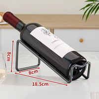 Support à vin multifonctionnel en métal, présentoir portable en fer pour bouteilles de vin