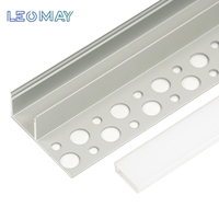 Boîtier en alliage d'aluminium de la série 6000 de bandes lumineuses à LED de vente directe de l'UE avec profilé en aluminium à LED encastré