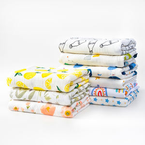 Proveedor Confiable, Manta <span class=keywords><strong>de</strong></span> Muselina <span class=keywords><strong>de</strong></span> 6 Capas para Bebé Recién Nacido, 100% Algodón OEKO-TEX, 120x120cm, Diseño Floral, Transpirable y Suave - Product Image 4