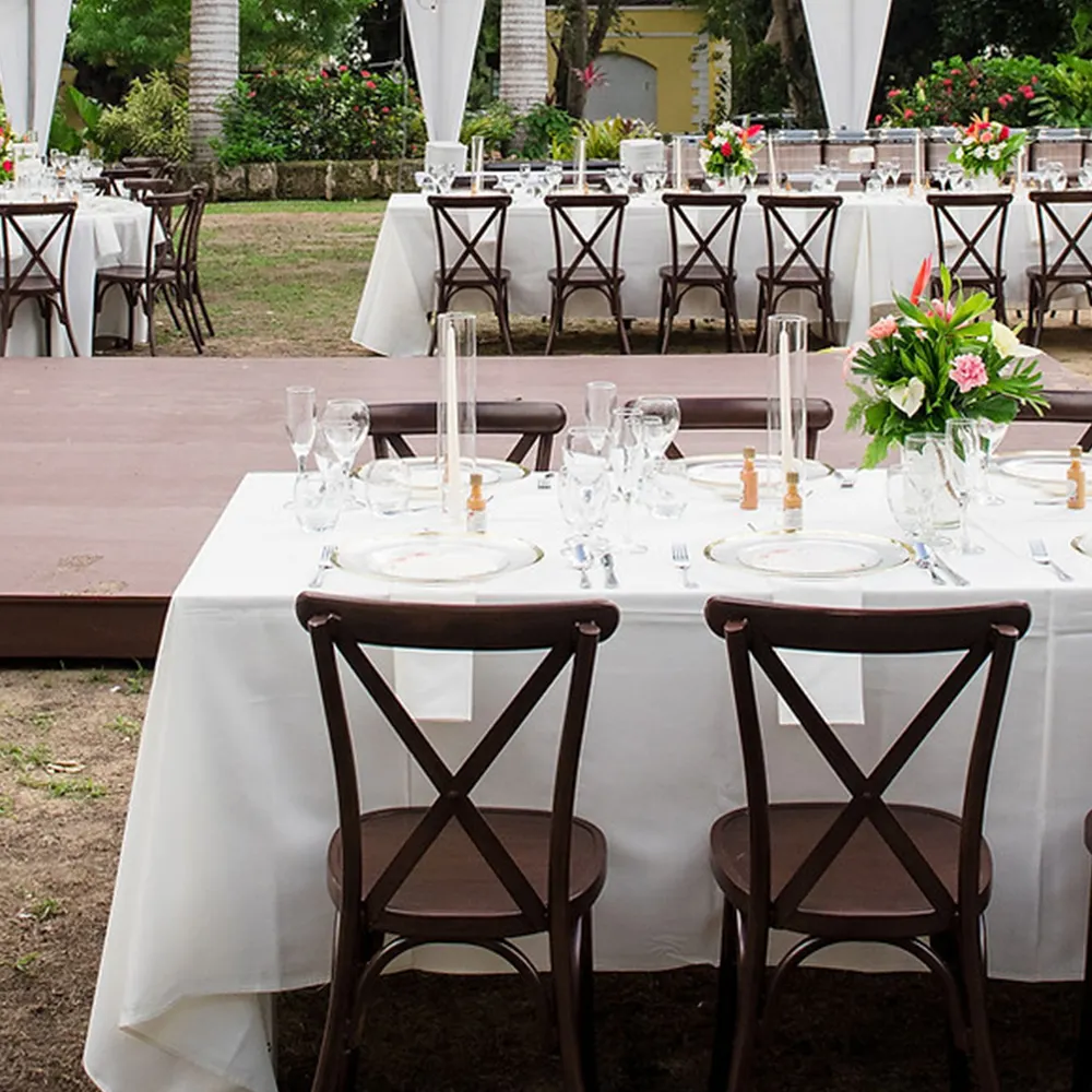 Tuinmeubelen Set Party Stoelen En Tafels Bruiloft Verhuur X Stoel Kleurrijke Stapelbare Aluminium Of Ijzeren Stoelen