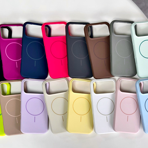 Coque arrière magnétique en silicone de qualité supérieure S042 pour iPhone 17 16 15 14 Pro Max, personnalisable avec LOGO, vente en gros - Product Image 5