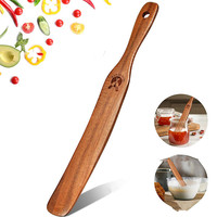 Ensemble d'ustensiles de cuisine en bois de teck naturel, cuillères de cuisson antiadhésives, spatule, outils de service