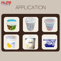 Machine automatique de remplissage et de scellage de gobelets pour jus, confiture et lait en plastique, 100ml, 200ml, 230ml