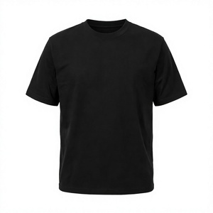 <b>Black</b> Men T <b>Shirt</b> Crew Neck Short Sleeve Cotton <b>Tee</b> Custom Logo Casual Streetwear - Product Image 4