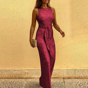 Estilo caliente Ropa de mujer <span class=keywords><strong>Vestido</strong></span> de <span class=keywords><strong>lentejuelas</strong></span> sexy sin mangas europeo y americano - Product Image 4