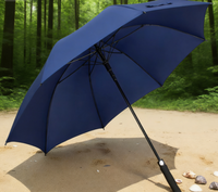 Parapluie de golf robuste et de luxe, semi-automatique, grand format, coupe-vent, avec logo personnalisé, pour extérieur, par le fabricant
