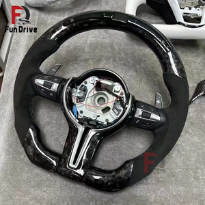 Volante Deportivo Personalizado de Fibra de Carbono Forjado con LED y Calefacción, con Levas de Cambio para <span class=keywords><strong>BMW</strong></span> Serie <span class=keywords><strong>F</strong></span> X5 F15 F80 M3 F11 F31 F01 F07 X3 F25 F33 - Product Image 2