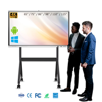 Tableau blanc interactif intelligent Ai Smart Board avec Android 16, 16+256G en option, écran interactif de 75 pouces