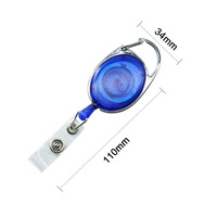 Reel Badge Retraktil Logam Heavy Duty dengan Klip Sabuk untuk ID Perawat, Gantungan Kunci, Logo Custom, Label Pribadi, Siap FBA