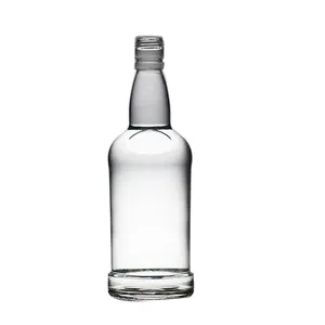 600毫升热销古典设计玻璃瓶高火石伏特加玻璃瓶厂供应