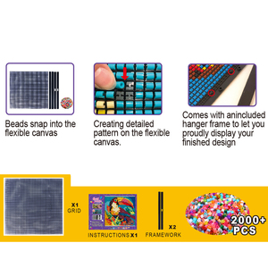 <span class=keywords><strong>Perles</strong></span> à fusionner sans repassage, kit de <span class=keywords><strong>loisirs</strong></span> créatifs en toile, puzzles éducatifs et créatifs pour enfants, développement de la motricité fine - Product Image 3