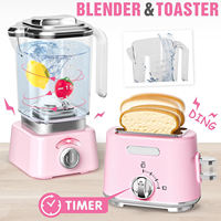 Jouets électroménagers : Jouet mixeur électrique en plastique simulé, ensemble de jouets de cuisine pour enfants et filles avec son et lumière