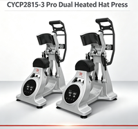 Presse à chaud semi-automatique électrique 110V CYCP2815-3 Pro pour casquettes, avec alignement laser, pour transfert thermique sur casquettes, tapis et coussinets en silicone
