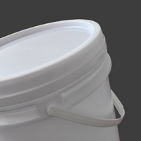 Fabrication professionnelle de seaux en plastique, seau en plastique blanc PP de 2,5 L, fûts en plastique de qualité alimentaire, seaux et barils