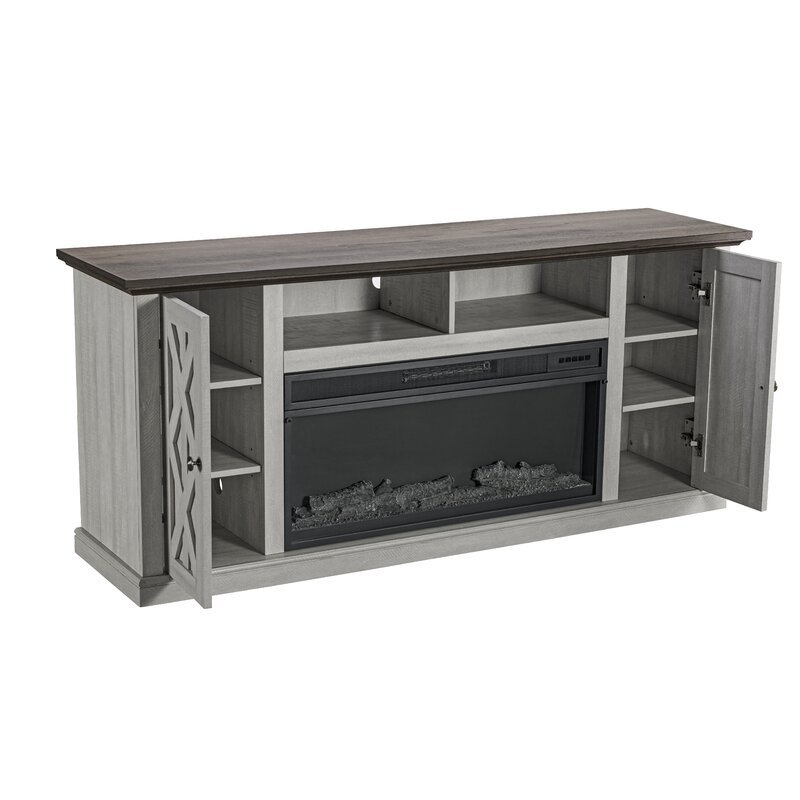 TV Stand with Fireplace Simple Pastoral