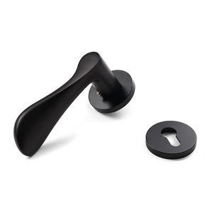 Wholesale Black Aluminum Alloy Slim Security Wooden Steel <b>Door</b> Exterior <b>Door</b> Lock <b>Handles</b> - Product Image 4