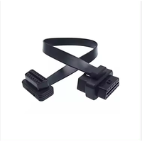 OBD2 Splitter Verlängerungskabel 1 Stecker auf 2 Buchsen Diagnose-Flachbandkabel Adapter 16 PIN ECU-Anschluss 4MM Abstand für