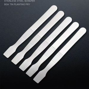 Work Record Stainless Steel Pry Scraper 122mm Blade 90 Degree Angle For Mobile Phone Repair BGA Tin Planting Solder Scraping - Product Image 1