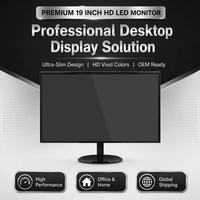 Monitor LCD TFT Premium de 19 Pulgadas, 1440x900, 75Hz, 4ms de Tiempo de Respuesta, Pantalla para PC de Escritorio para la Escuela y la Educación