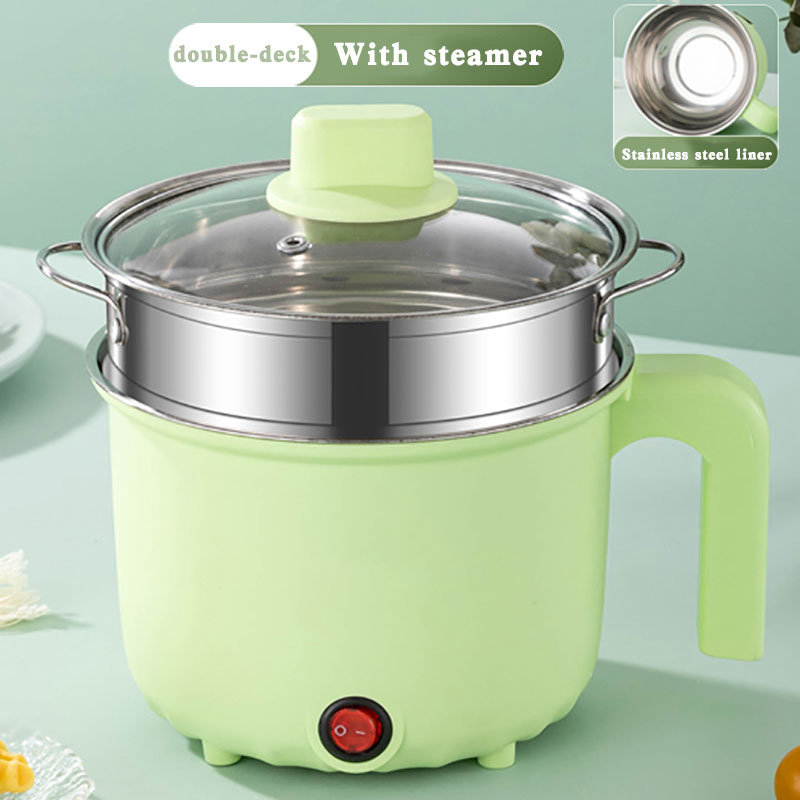 Green B/pot with steel steamer(stainless steel inner)