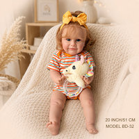 BAkwbwBY Poupée Reborn 24 Pouces Corps Souple Bébé Réaliste Douce Grande Poupée Jeu d'Imitation Cadeau Vente en Gros Enfants