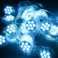 Lumière ponctuelle à LED RGB UCS1903 24V pour extérieur, 50 mm, 7 points lumineux