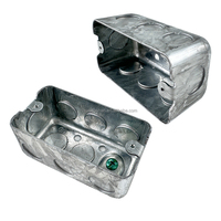 Boîtes Métalliques Électriques Personnalisables 4x2 de Bonne Qualité, Boîtier Rectangulaire en Acier Galvanisé Argenté Anti-Corrosion pour Électronique