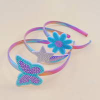 Serre-tête Licorne en Strass pour Enfants, Accessoire Cheveux Scintillant en Tissu pour Fête Princesse, Vente en Gros, Couronne pour Filles