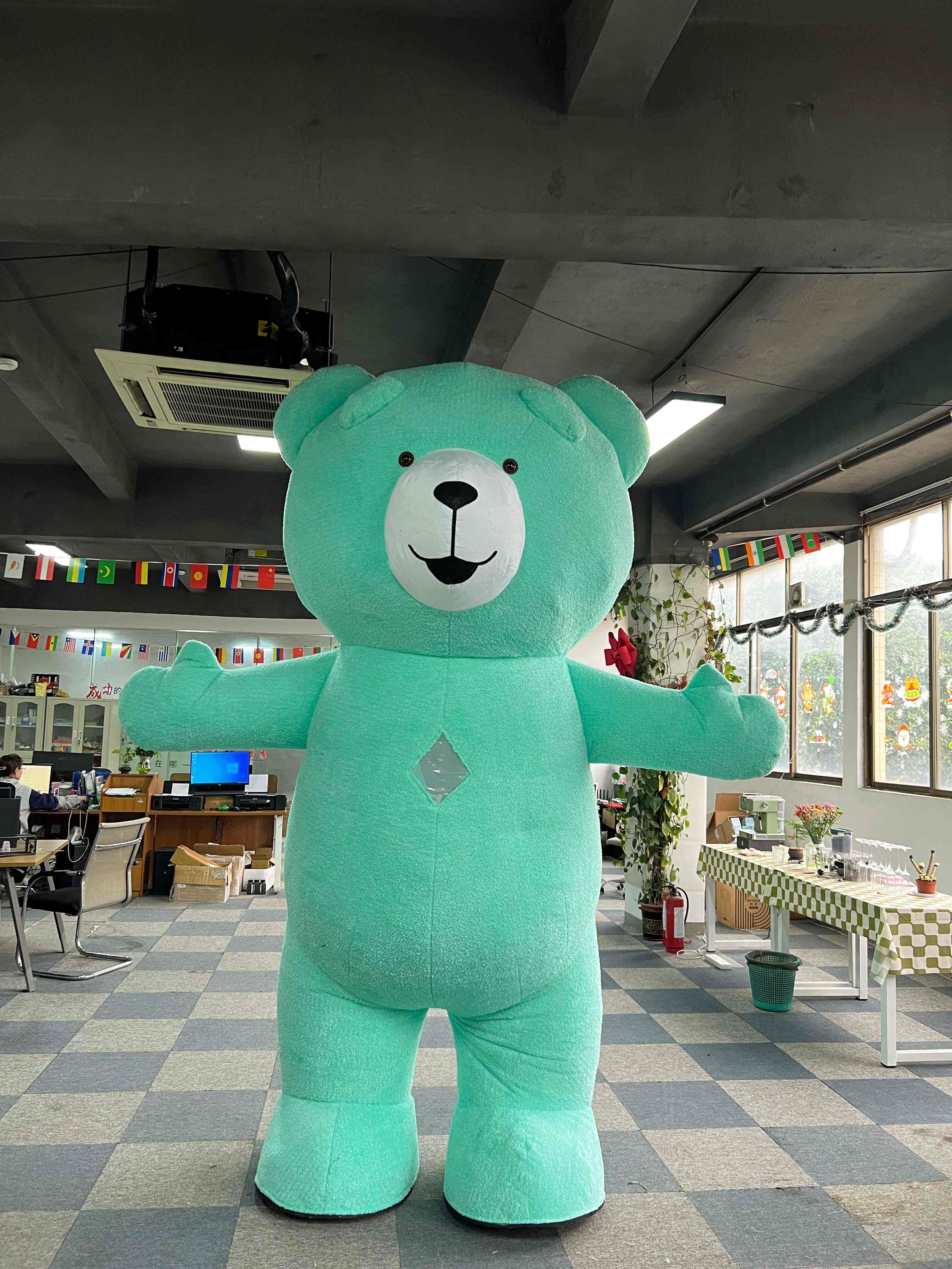 Custom Inflatable Teddy Bear Mascot Costume for Halloween