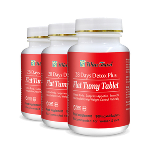 Tableta orgánica de ajuste delgado de 28 días de etiqueta privada Tummy Flat Win Town para adultos - Product Image 3