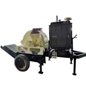 Forestry Machinery Diesel Wood Sawdust Processor Grinder Chopper Shredder Chip Crusher Sawdust Making Machine