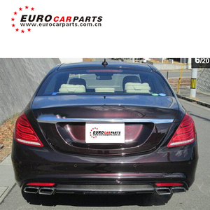 Classe S w222 s63 2014-2017y kit corpo materiale pp paraurti anteriore e posteriore camicie laterali punta di scarico copertura luce paraurti auto per W222 - Product Image 6