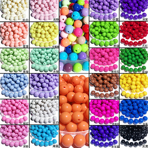 500 g/borsa 6/8/10/12/14/16/18/20MM Macaron colore della caramella di plastica acrilico perline rotonde per la creazione di gioielli - Product Image 2