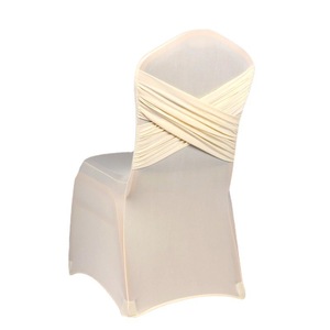 Hotel Restaurant wings Stretch All-inclusive Polyurethane Spandex Plain Dyed White Wedding <strong>Banquet</strong> <strong>Chair</strong> <strong>Cover</strong> - Product Image 5
