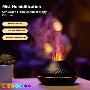 Xách tay USB Aroma khuếch tán độ ẩm với mô phỏng ngọn lửa tinh dầu hương thơm Máy lọc không khí cho xe du lịch máy tính để bàn sử dụng - Product Image 2