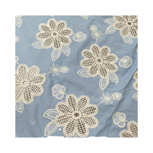 Tissu <span class=keywords><strong>en</strong></span> denim jacquard tissé <span class=keywords><strong>en</strong></span> coton, broderie laser écologique, tissu pour vêtements pour filles, vente directe d'usine - Product Image 1