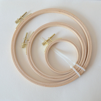 Expédition rapide pas cher couture outils de broderie Flexible 6 "Tension tambour frère Mini bois naturel broderie cerceaux pour Arts artisanat