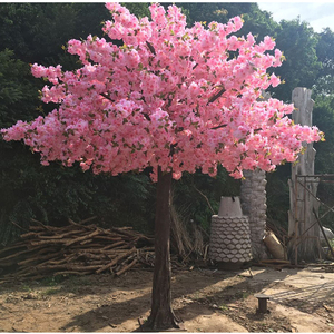Bonsái de <span class=keywords><strong>Sakura</strong></span> de Plástico, Árbol de Flores de <span class=keywords><strong>Cerezo</strong></span> Artificial Grande y Pequeño para Interiores y Exteriores, Rosa y Blanco - Product Image 4