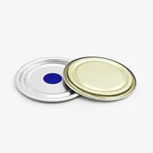Custom 307 Make Your Own Brand Metal ends 83mm Bottom Cover tinplate jar lids For Dry Food Bottom End