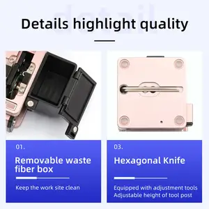 High Precision Cutter HS-30 Hot Melt Cutter With Waste Optical Fiber Box Cutting Cable Fiber Cleaver