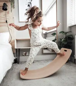 תכליתי עץ איזון לוח גלישה כושר אימון לנענע לוח לילדים תינוק יוגה מפותלת לוח