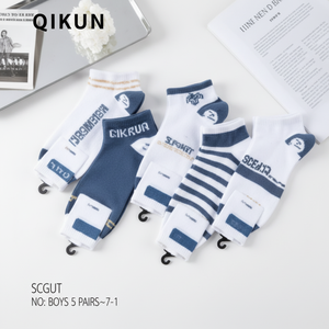 Calzini sportivi in cotone Spandex TIN DE HOMBRE Design Jacquard traspirante Anti uso quotidiano con Logo inferiore usa e getta - Product Image 1