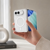 Coque de téléphone transparente intégrale de luxe C0363, coque arrière magnétique anti-chute pour iPhone Duo