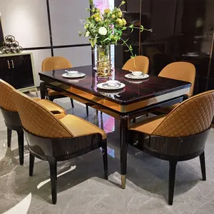 Italiano di lusso piano in marmo tavoli da pranzo sala da pranzo disegni