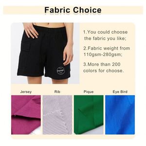 Pantalones cortos deportivos informales de verano para mujer, pantalones cortos transpirables para gimnasio, pantalones cortos de Yoga con logotipo personalizado para mujer - Product Image 2