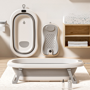 <span class=keywords><strong>Baignoire</strong></span> pour bébé portable de haute qualité pliable et peu encombrante avec trous de drainage en plastique durable - Product Image 3