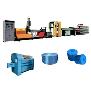 PP polypropylene raffia tape agriculture greenhouse baler twine rope yarn extrusion line /cable filler fiber yarn making machine