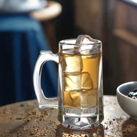 Vente chaude Tasse à bière en verre à base lourde de style classique Expérience de pinte parfaite